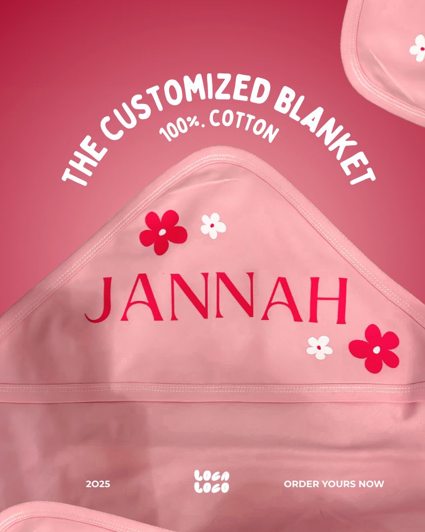 Personalized baby blanket with custom name Egypt