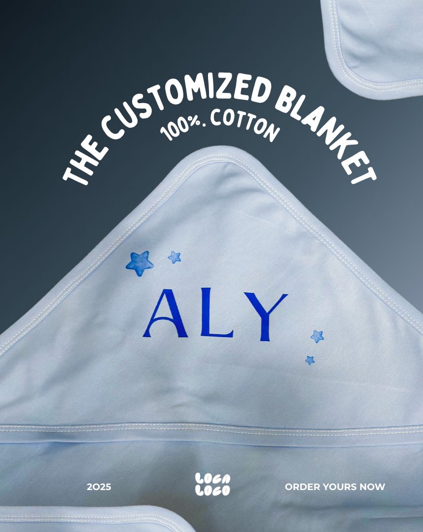 Personalized baby blanket with custom name Egypt