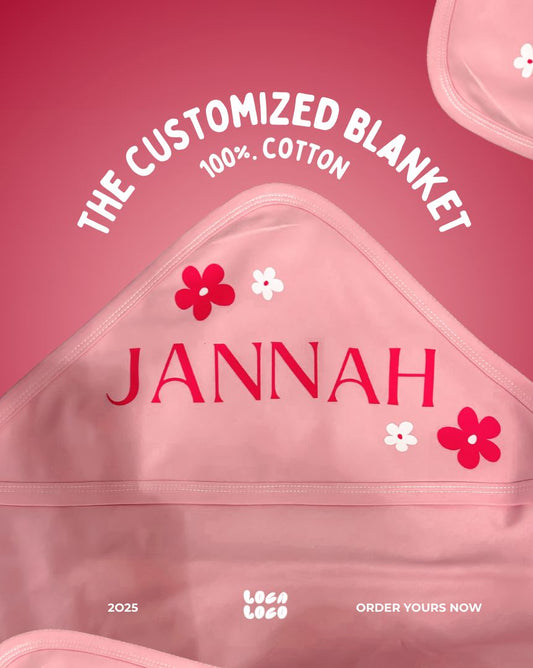 Personalized baby blanket with custom name Egypt